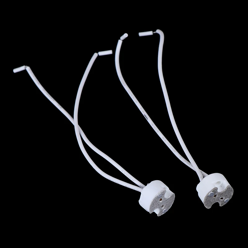 1/5/10pcs MR16 GU5.3 base socket wire connector led lamp ceramic holder