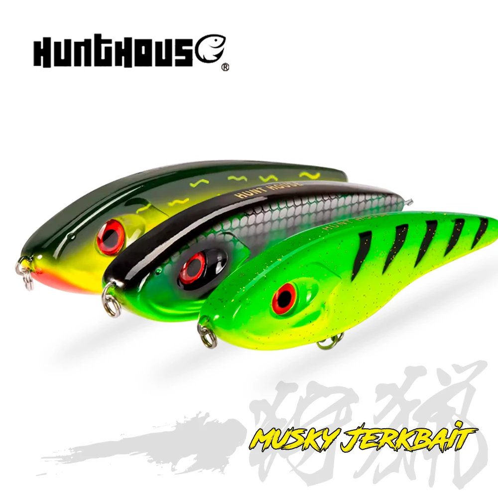 

Hunthouse 7PCS Jerkbait Fishing Lure Pencil Hard Baits Loud Sound Wobblers Pike Slow Sinking Artificial Pesca Perch Fish Tackle