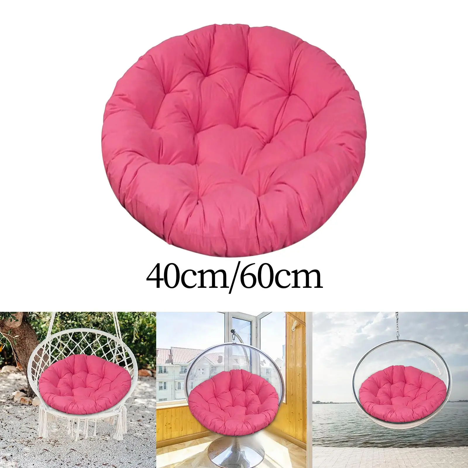 Hanging Basket Chair Cushion Round Swing Chairs Pad for Office Hanging Chair