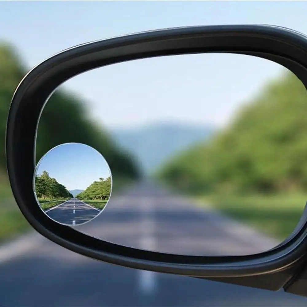 2pcs 9.6 inches Door Wing Mirrors Blind spot mirror circular mirror Convex blind spot mirror 360 degree wide-angle auto parts