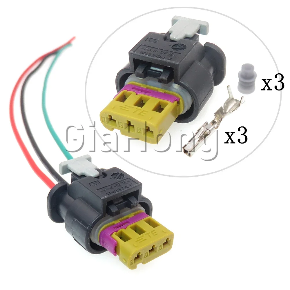 1 Set 3 Ways 06E973703 AC Assembly Auto Parts 4-1718644-1 Car Wire Connector 1-1718652-3 1718653-1 Waterproof Electrical Socket