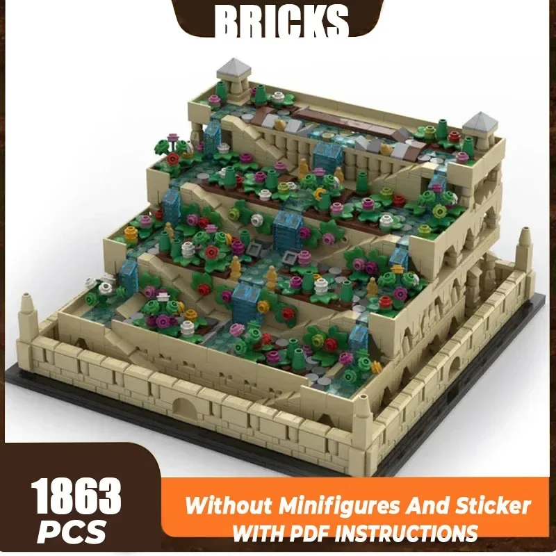 

Moc Building Bricks Street View Model Hanging Gardens Of Babylon Technology Modular Blocks Gift Christmas Toys DIY Sets Assembly