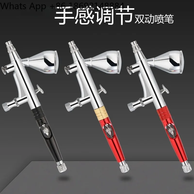 

Feel adjustment Double action with air outlet adjustment 0.3mm tattoo nail art painting model airbrush