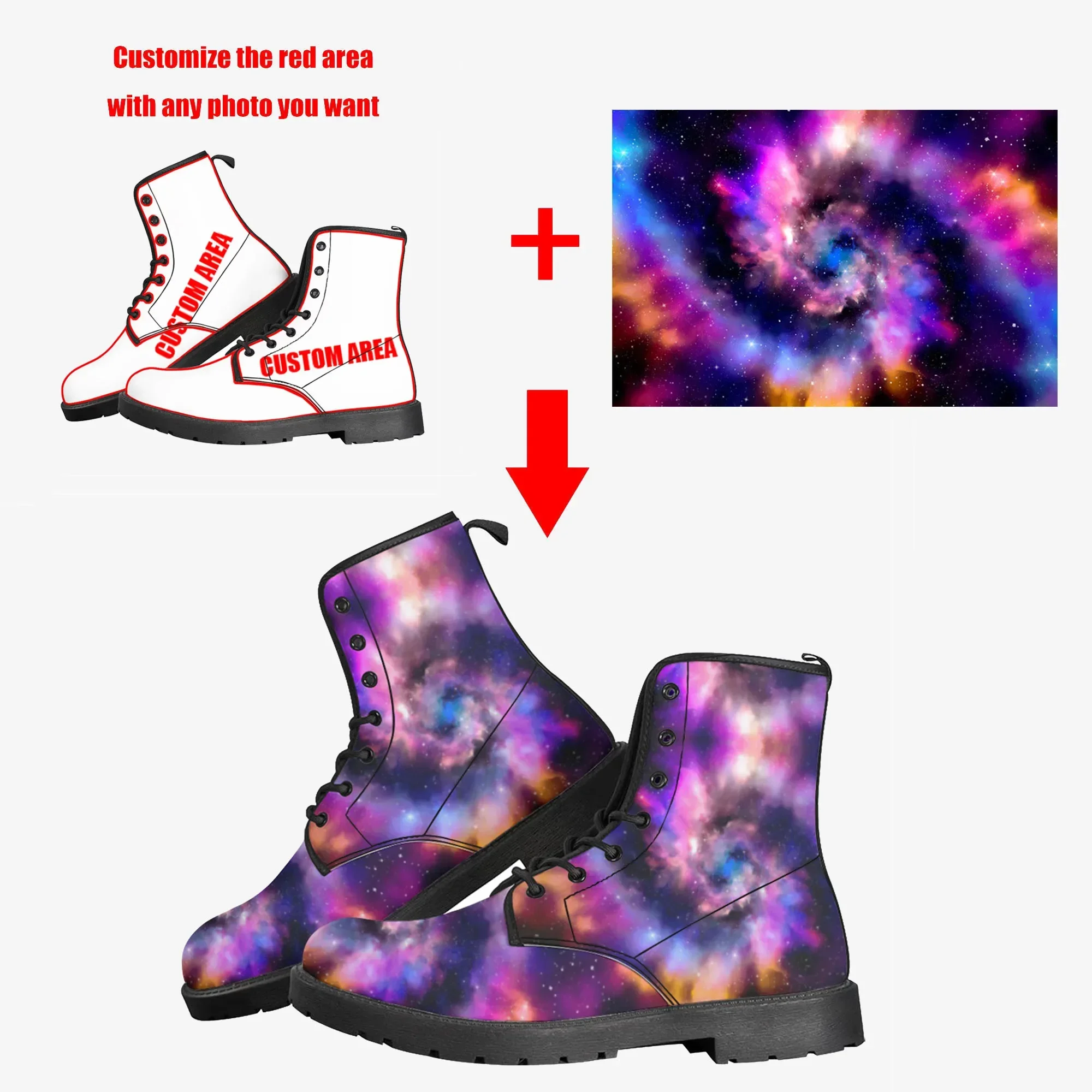 Custom Made Boots Mens Womens Teenager Shoes Casual Boot Outdoor Light High Quality Couple Print on Demand Customize Shoe - view 5