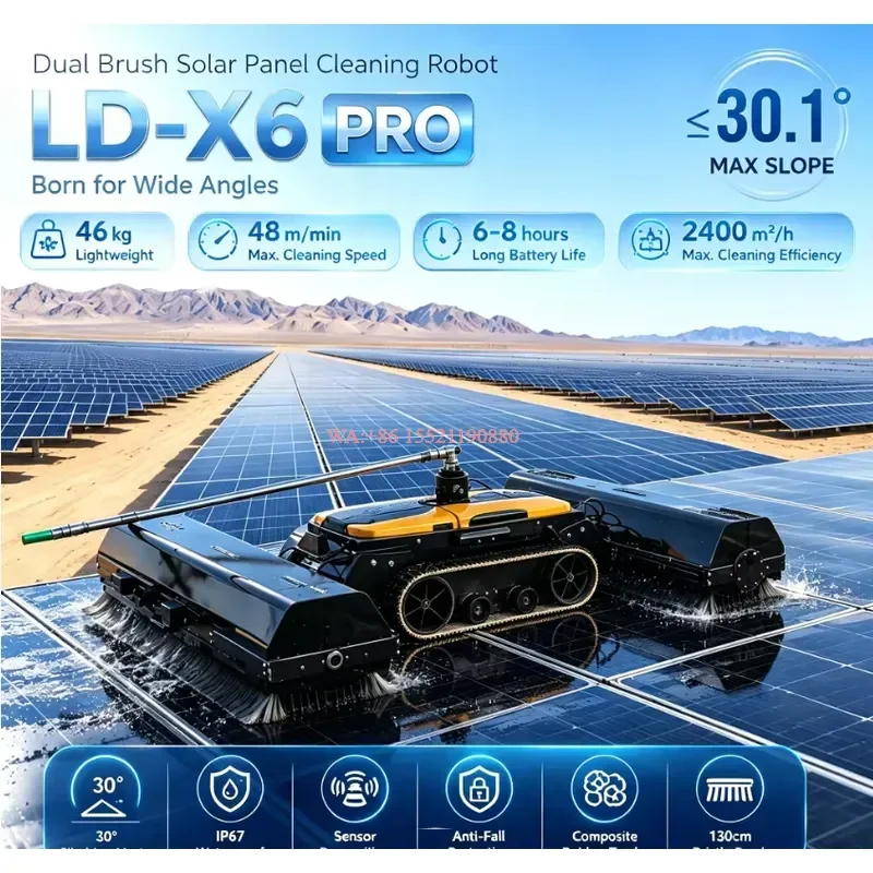 wmwmnu for LeopardDust LD-X6 Anti-fall Smart Solar Washing Machine For Heavy Sand Dust Gulf Rooftop PV Projects