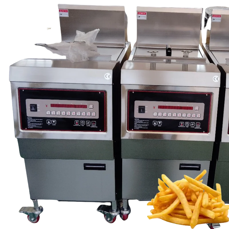 Oil FIlter   Open Pressure Chicken Fryer Gas Pressure Fried French Fries Machine