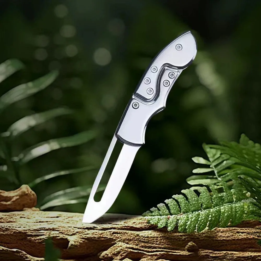 Outdoor Mini Mechanical Folding Knife Stainless Steel Creative Pocket knife Self-defense Survival Camping Gadgets EDC Hand Tools