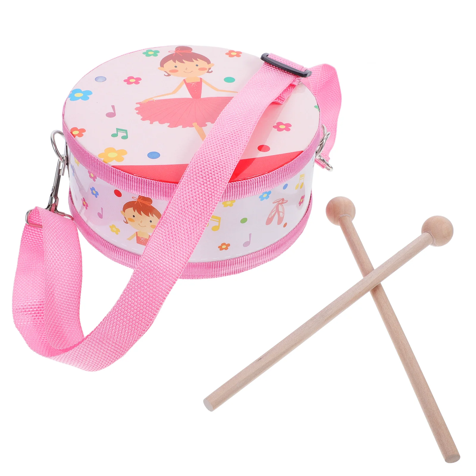 Percussion Toy Early Educational Drum Cartoon Tambourine Wooden Plastic Musical Instrument Toys Child Knocking Hand