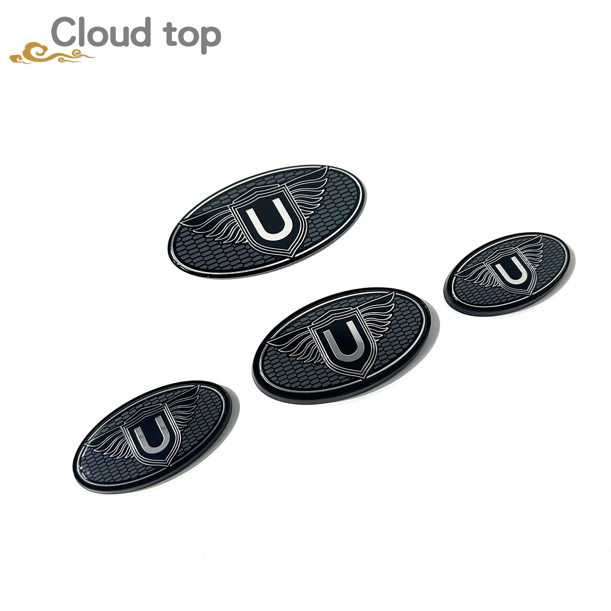 

4pcs For Land Rover Defender 90/110/130 Urban badge, front grille badge, tailgate sticker, side window 3D badge