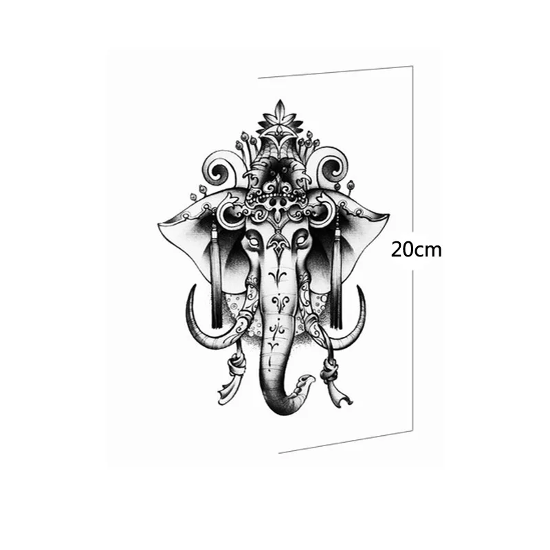 3pcs  Elephant Waterproof Temporary tattoo Sticker  Body Arts flash Tattoo beauty Fake Tatoo