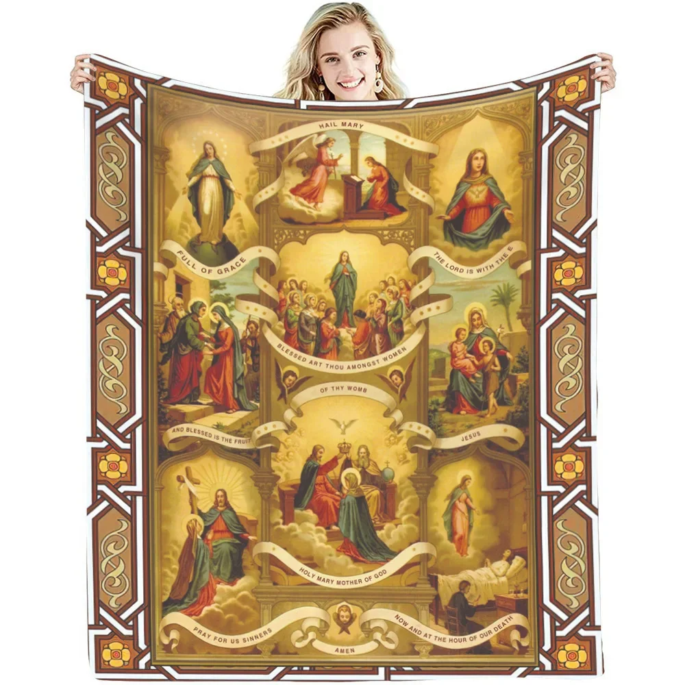 O senhor praper flanela cobertor natal jesus cobertor para crianças meninos meninas adultos presentes piquenique viagem cama sofá cadeira cobertor