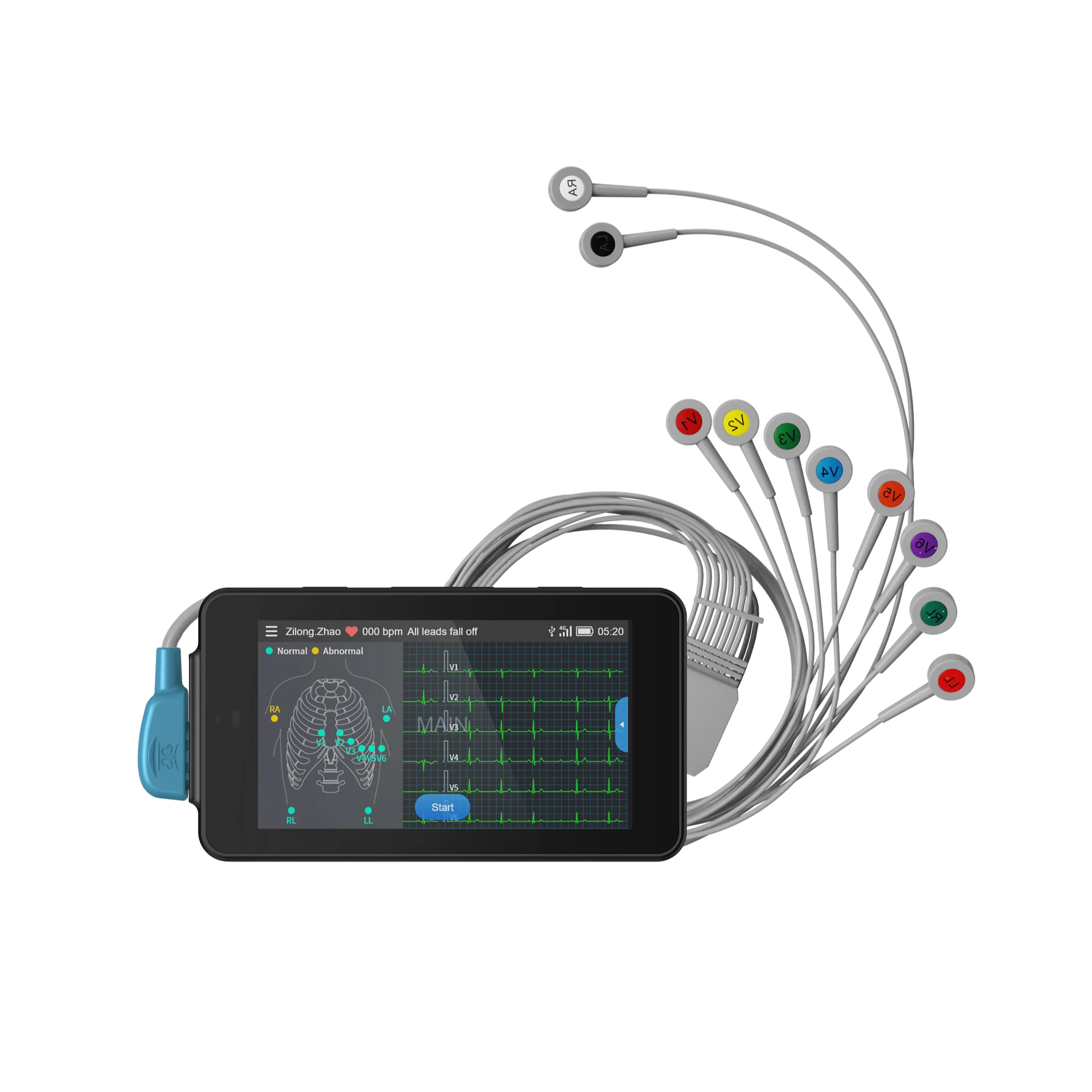 12 Channel ECG Holter up to 8 Days Cable Heart Rate Monitor Ecg Monitor Holter Ecg