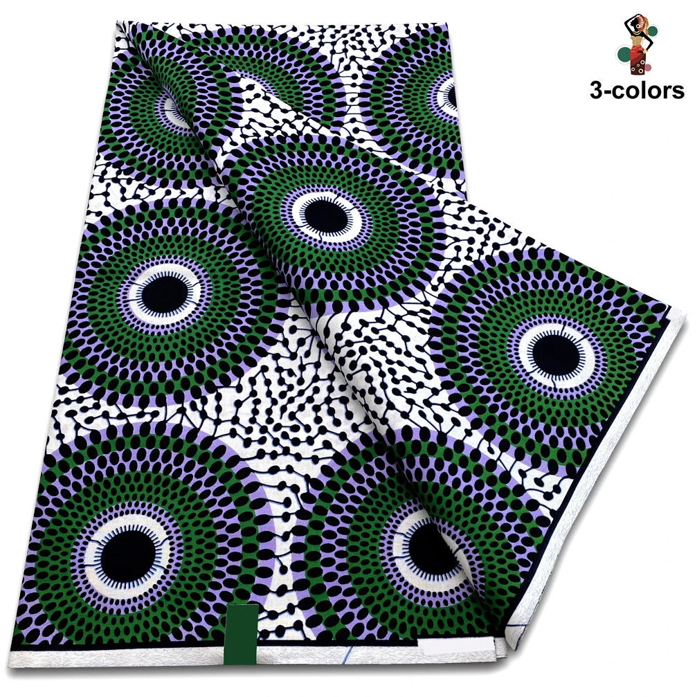 Factory Price Ankara Wax Fabric Guaranteed Veritable African Real Print Wax Fabric 100% Cotton Ghana Style Soft Pagne Sewing