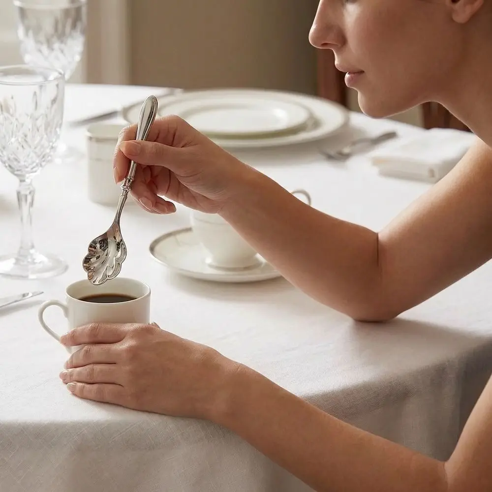 

Creative Shell Shape Stainless Steel Spoons Light Luxury Exquisite Dessert Spoons French Table Serving Spoons Hotel