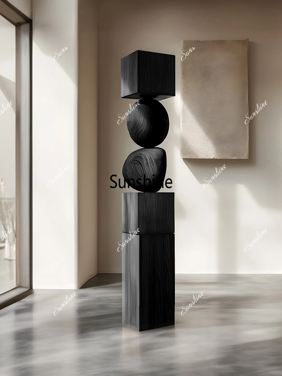 

model room wood carving floor ornaments hotel sales office staircase entrance decorative art sculpture installation
