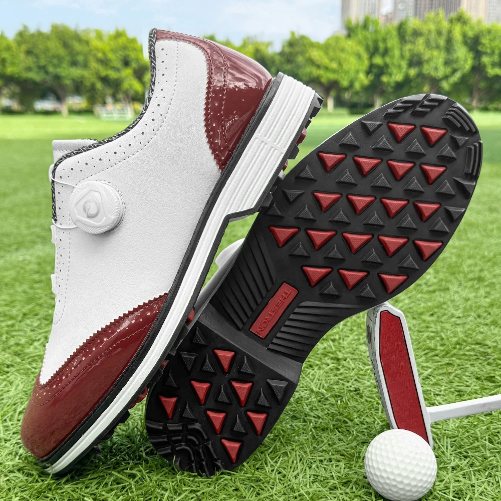 

Men Golf Shoes Spikes Fashion Outdoor Training Golf Sneakers Comfortable Walking Footwears Size 39-49 Breatheable Boots