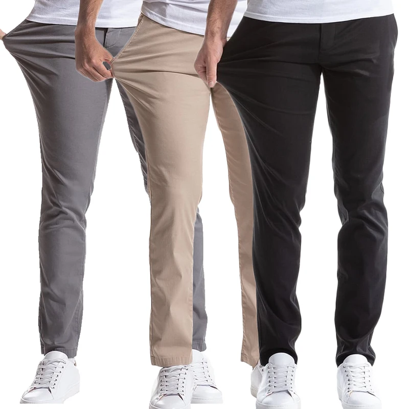 

Новые повседневные мужские брюки-карандаш, однотонные повседневные брюки, весенне-осенние легкие рабочие эластичные брюки до щиколотки, модные уличные брюки