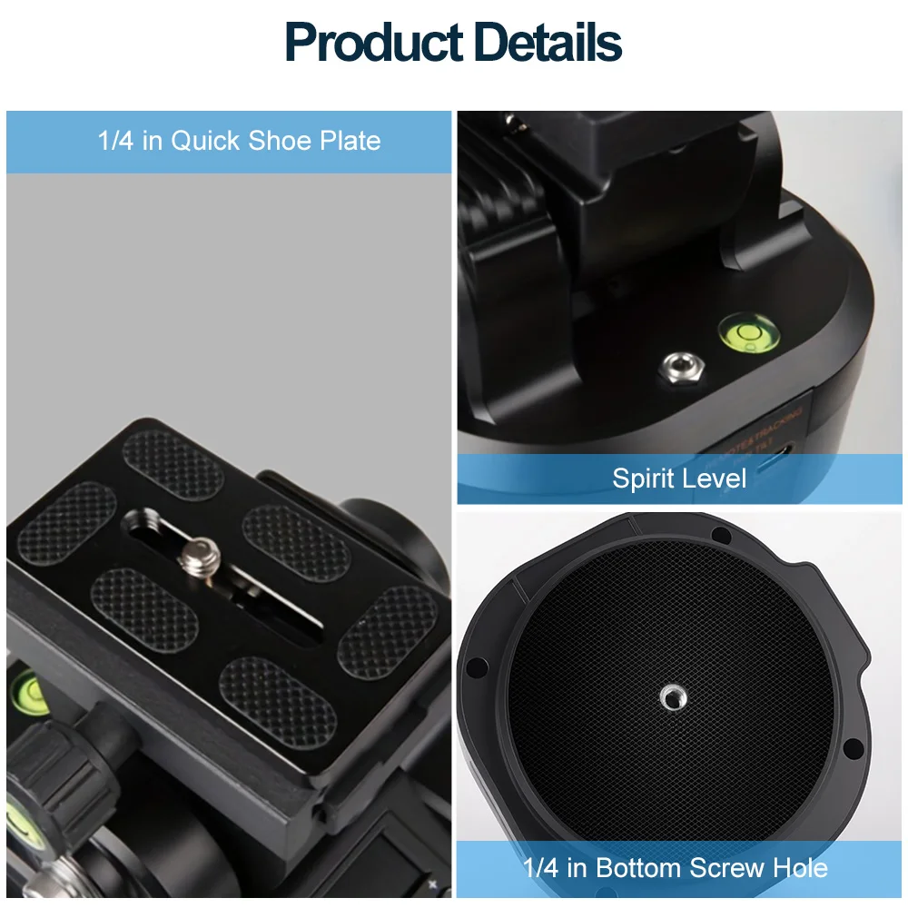 ZIFON YT2000 Remote Motorized PTZ, AI Face Recognition, Horizontal 360° Rotation for Camera Smartphone Action Camera Live Stream