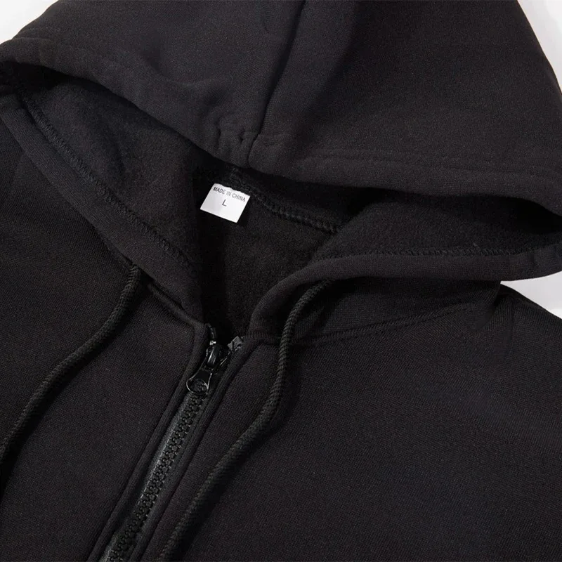 الإبداعية أجنحة الهيكل العظمي تصميم طباعة قلنسوة بسحاب امرأة موضة الصوف هودي الخريف كل مباراة رياضية الشارع رداء علوي غير رسمي #5