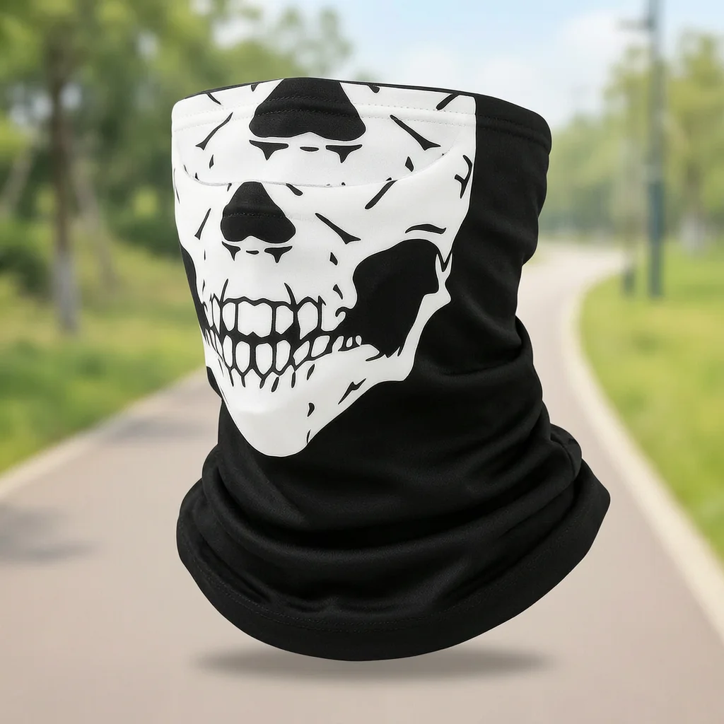 Skull Mask Breathable Sunscreen Cycling Outdoor Windproof Headband Built In Silicone Cosplay Halloween