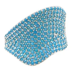 20x20mm Anniversary 4.7g Blue Turquoise Pink Kunzite Women Engagement Daily Wear Silver Rings