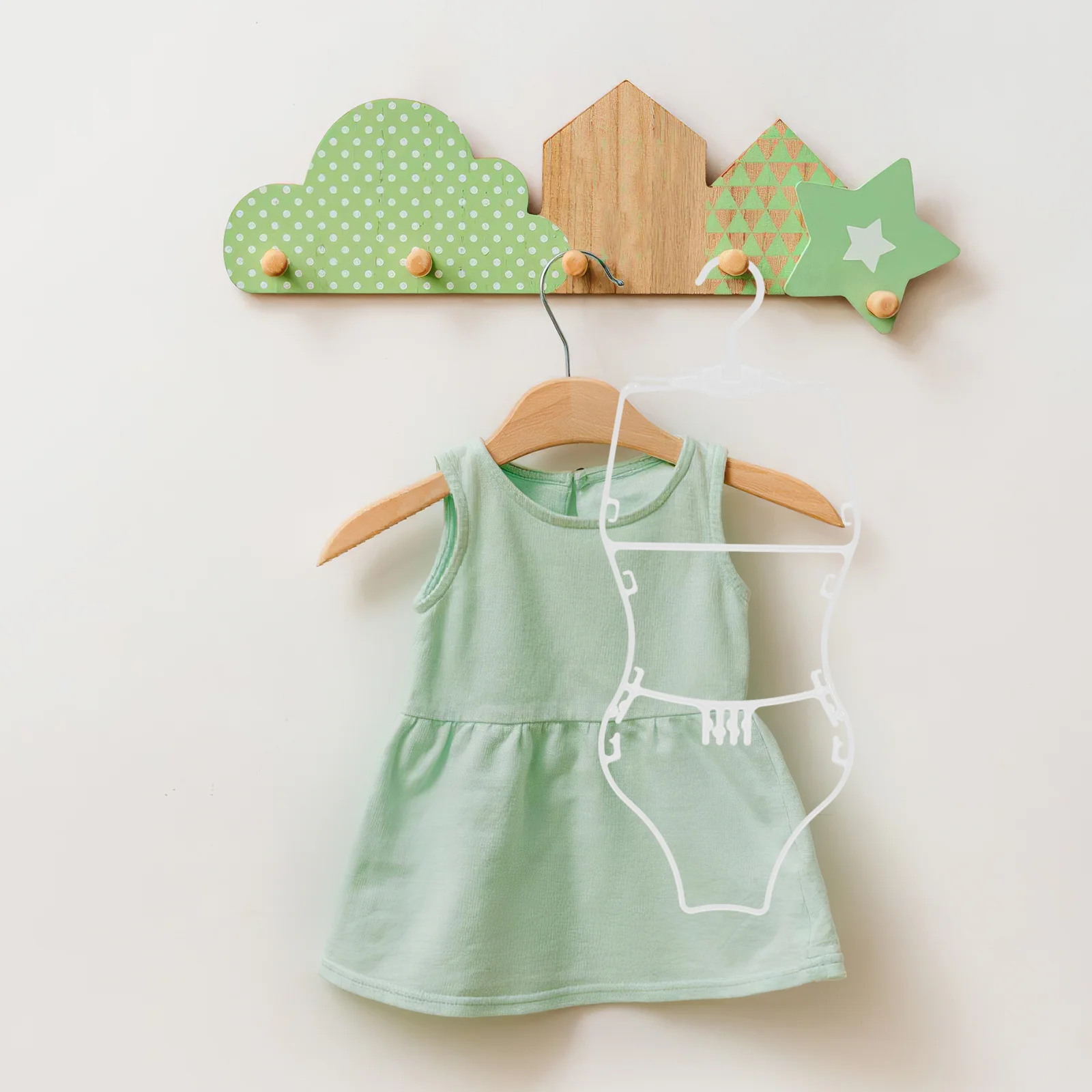 

10Pcs Kids Swimwear Hangers Body-Shaped Display Rack Children Bikini Organizer Swimsuit Storage Clothes Drying Rack Portable