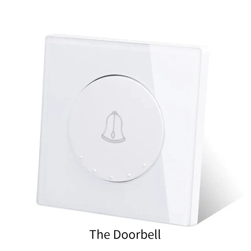 自動リバウンドドアベルスイッチ,EUおよびUKガラスパネル,圧力スイッチ,家庭,オフィス,ヴィラ,ホテル,ヨーロッパ標準,86タイプ,16A