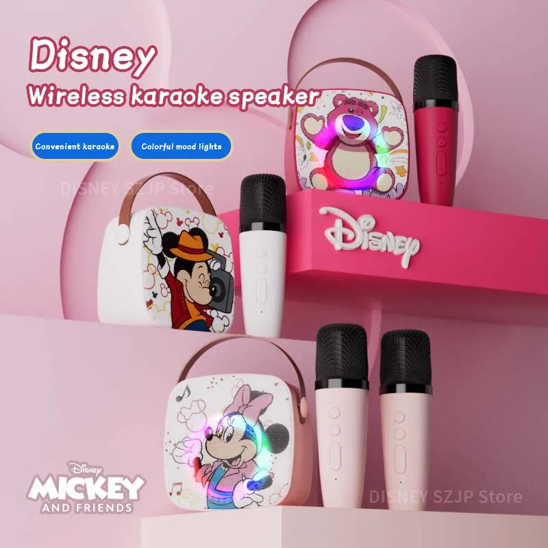 Disney Original Speaker Sets YG60 Mickey Minnie Wireless Bluetooth Mini Microphone Surround Sound Audio Phone Portable Outdoor