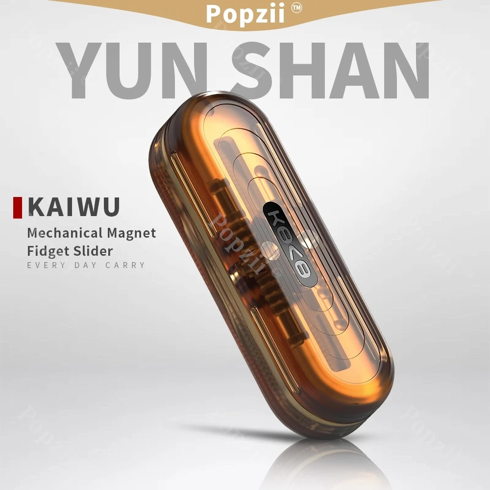 KAIWU EDC YUNSHAN PEI Mechaniczny Magnetyczny Slider Fidget Zabawka Antystresowa dla Dorosłych do Biura Gadżety Redukujące Stres i Lęk