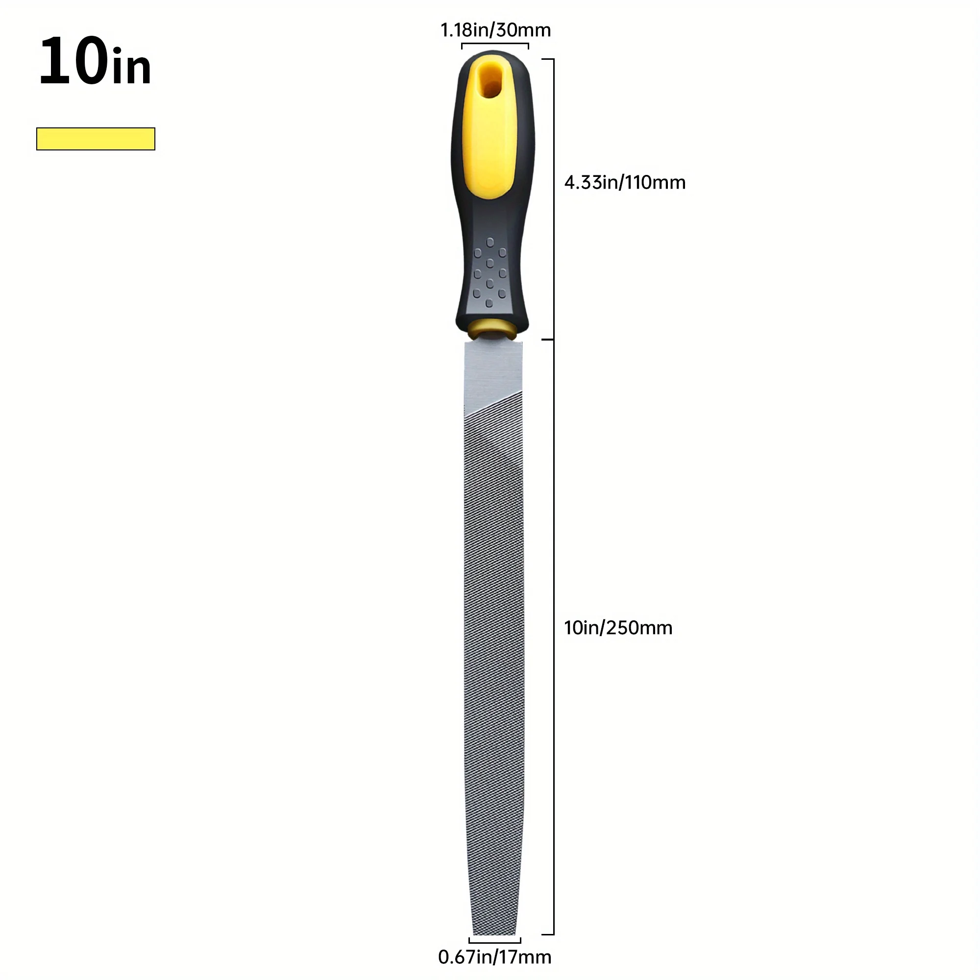 Feilenschleifwerkzeug-Set, Dreieckige Diamantfeile für Holzbearbeitung, Mittlere Zahnung für Feine Details, Kleine Halbkreisförmige Feile, Stahlfeile – Detail 4