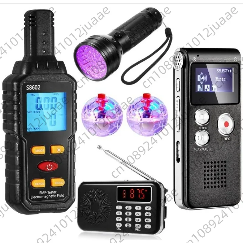 6 PCS Ghost Hunting Equipment Kit Electromagnetic Paranormal Radiation Detector Cat Ball