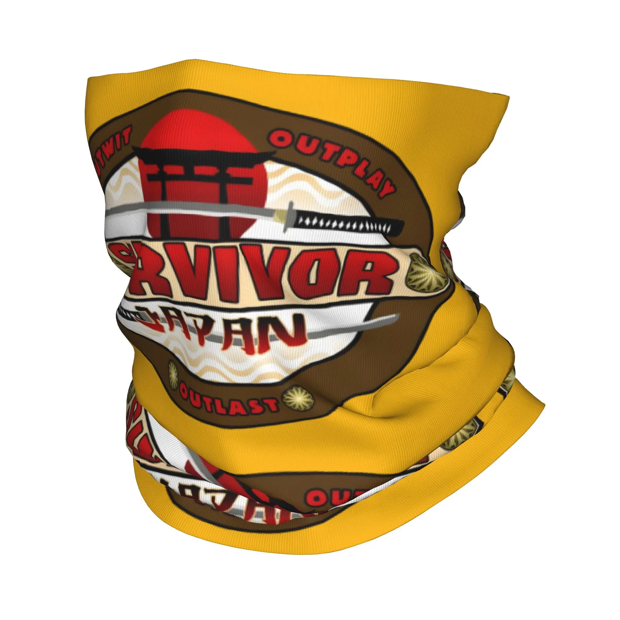 

Custom Japan S-Survivors Bandana Neck Gaiter for Hiking Camping Men Women Wrap Scarf Adventure Balaclava Warmer