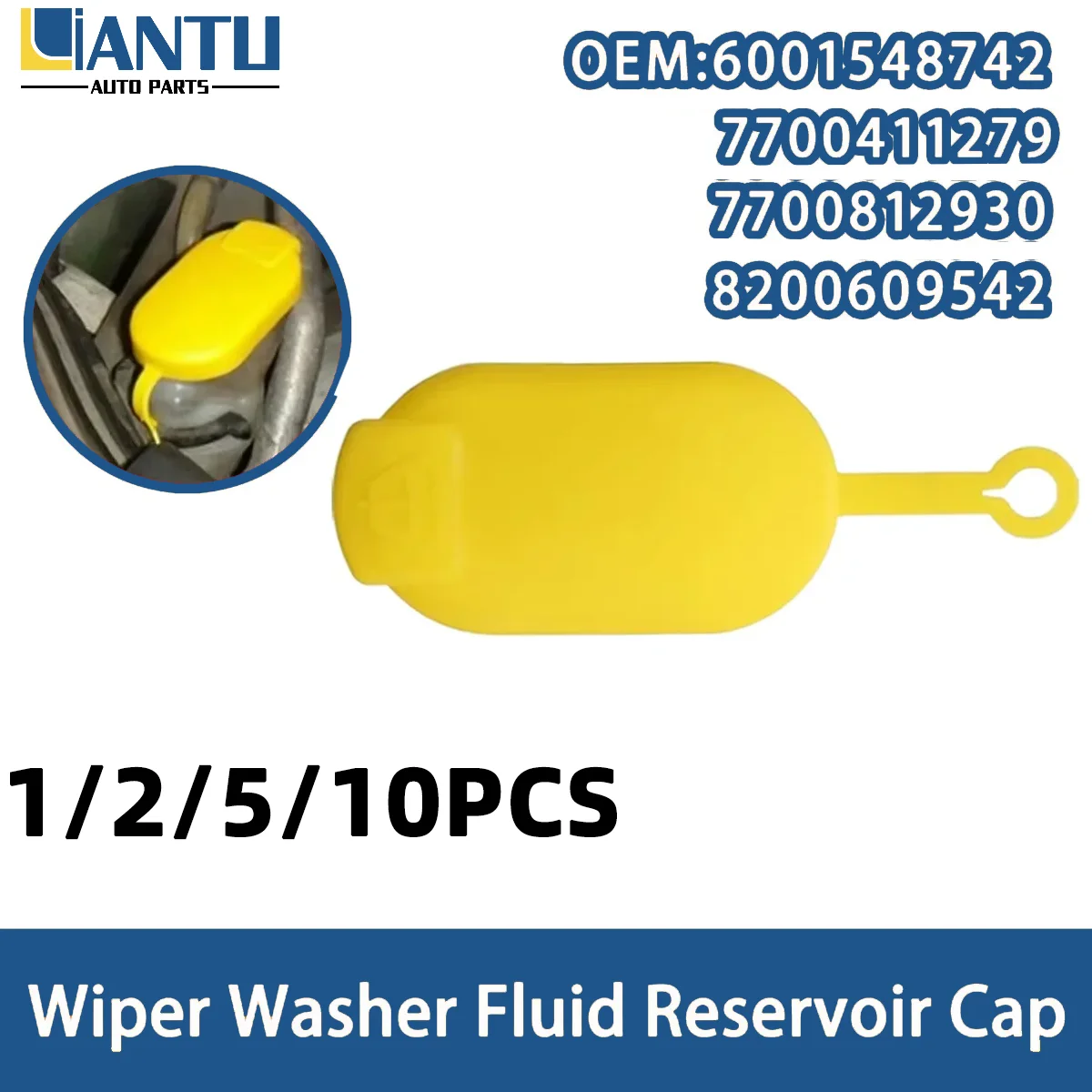 

1/2/5/10PCS Car Windshield Washer Reservoir Tank Cap Auto Engine Water Bottle Lid Direct Replacement Parts