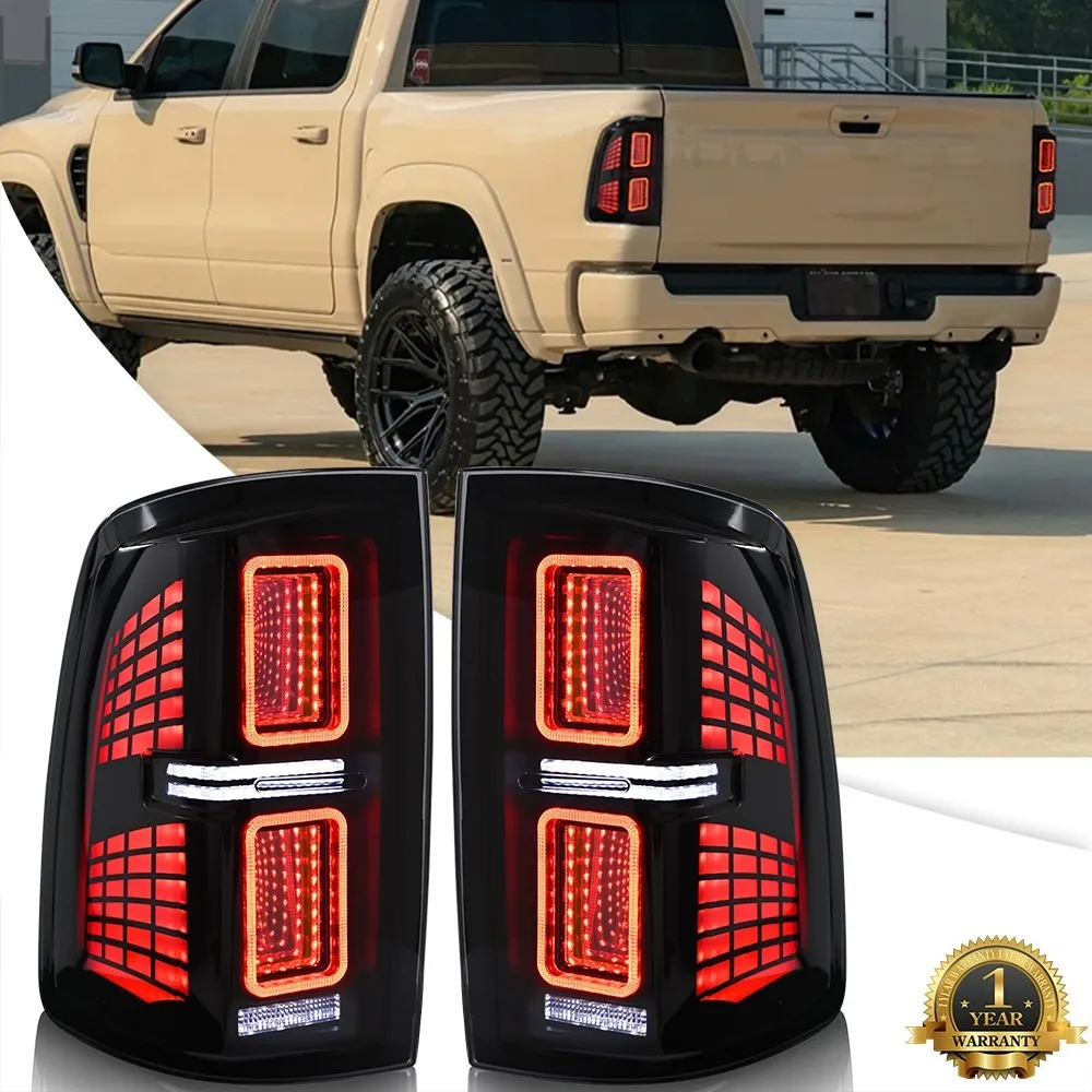 

1 комплект светодиодных задних фонарей для Dodge Ram 1500 2500 3500 2009-2018, последовательный указатель поворота, задние стоп-сигналы багажника в сборе