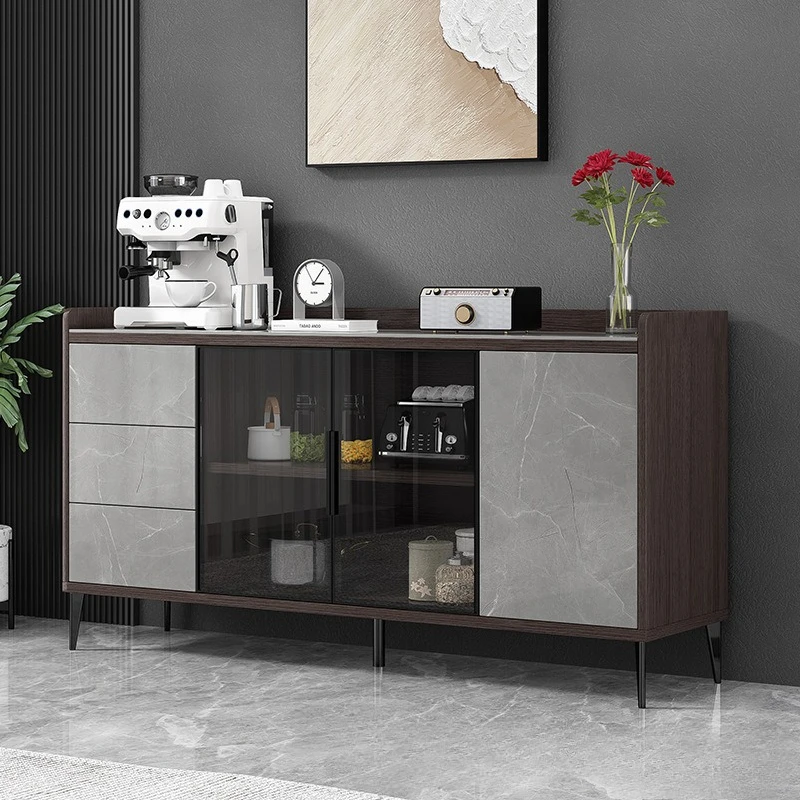 

Side cabinet modern simple kitchen cupboard narrow tea cabinet living room light luxury household large-capacity storage cabinet