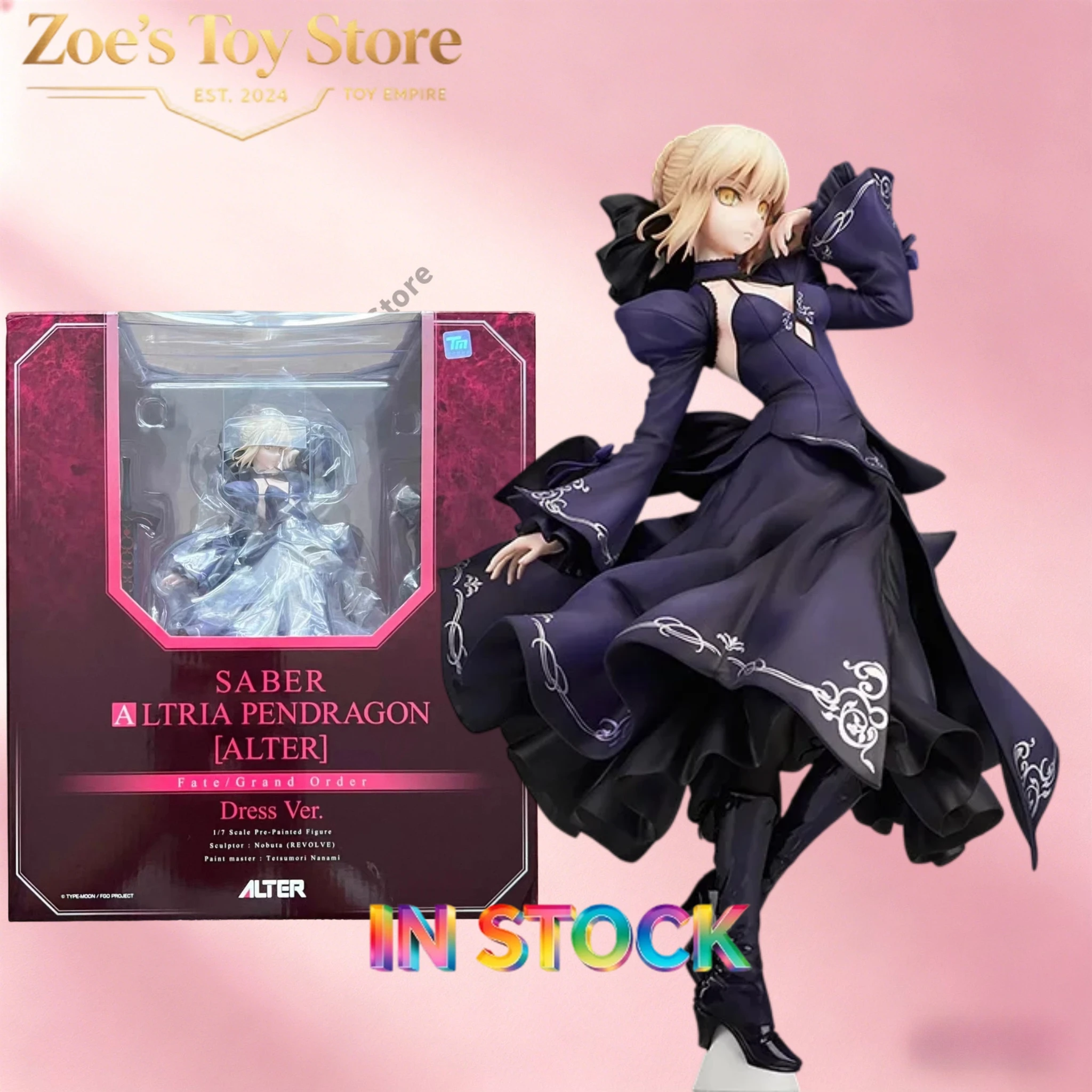 

В наличии: Фигурка Fate/Grand Order Alter Altria Pendragon Alter Saber в полном наряде, переиздание, ПВХ, аниме-модель, коллекционная игрушка