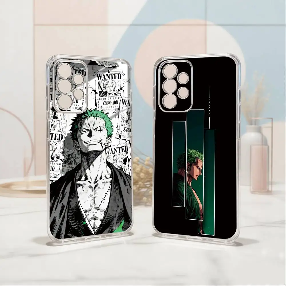 One Piece Zoro Phone Case For Samsung S25,S24,S21,S22,S23,S30,Ultra,S20,Plus,Fe Transparent Cover