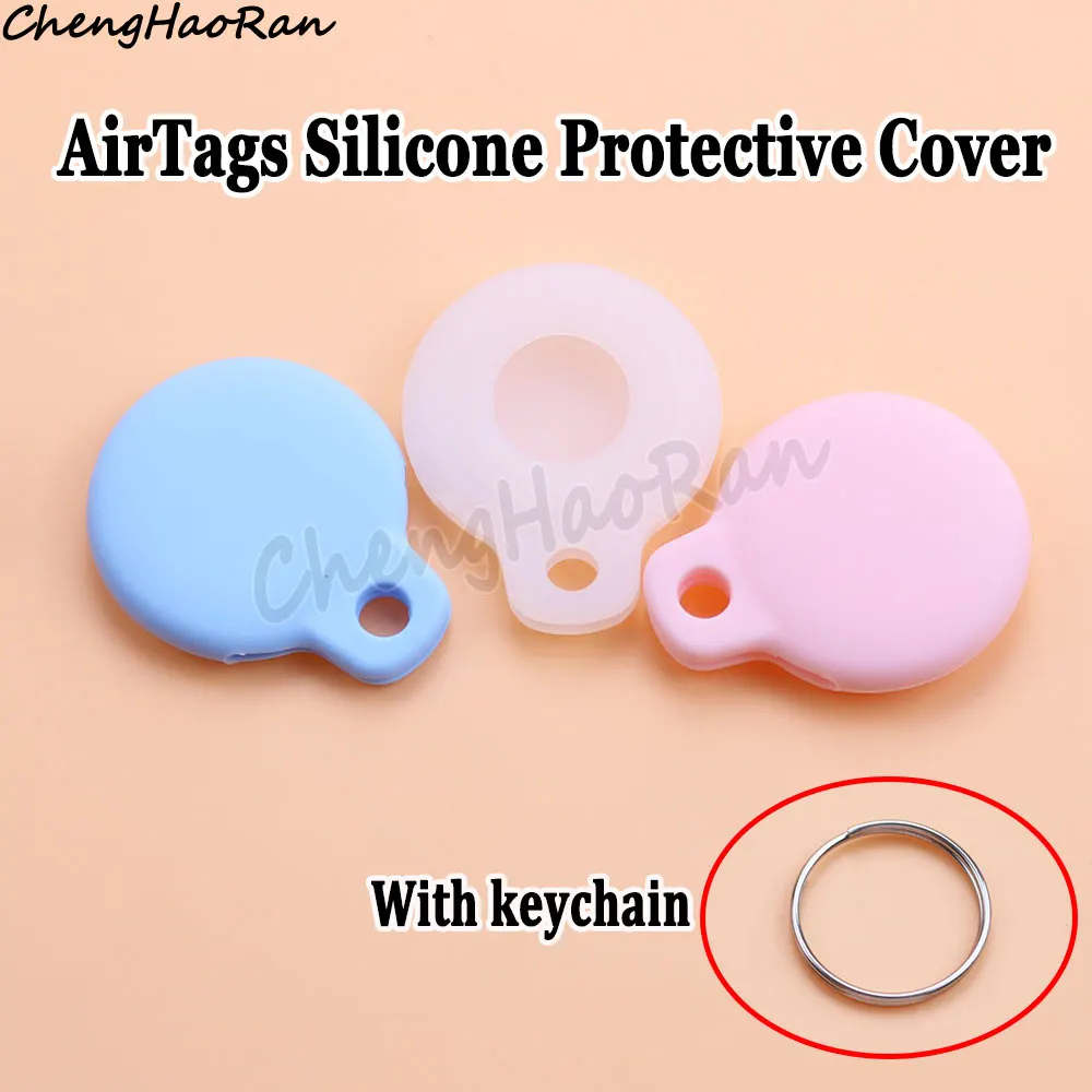 1 шт. для AirTags, чехол-локатор для метки, Bluetooth-отслеживание, силиконовый защитный чехол, адаптивный брелок для предотвращения потерь, аксессуар для чехла