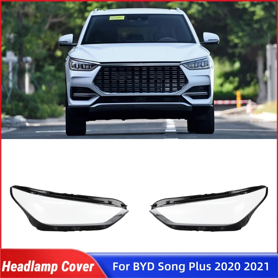 

For BYD Song Plus 2020 2021 Car Accessories For Cars Front Lamp Cover Glass Shell Car Front Headlight Lens Cover Lights Shell