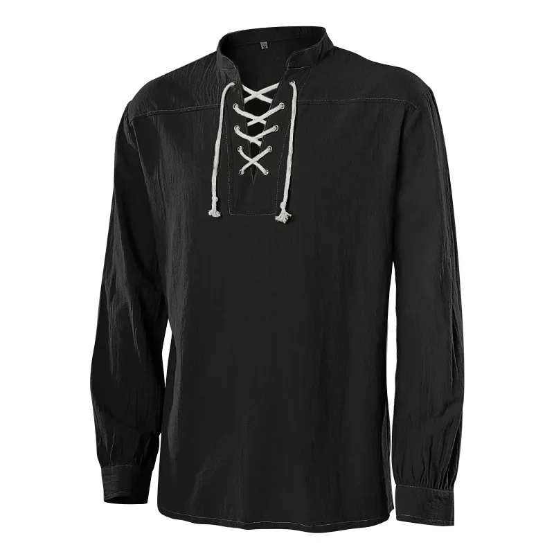 Nieuw vintage herenoverhemd met lange mouwen uit het midden van de eeuw