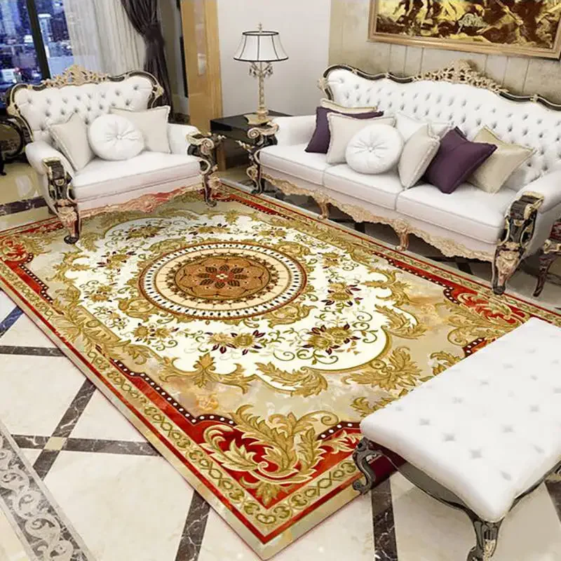 Bohemian Art Rug Persian Luxury Decorative Carpet Comfortable Soft Large Area Living Room Carpets Machine Washable Bedroom Rugs