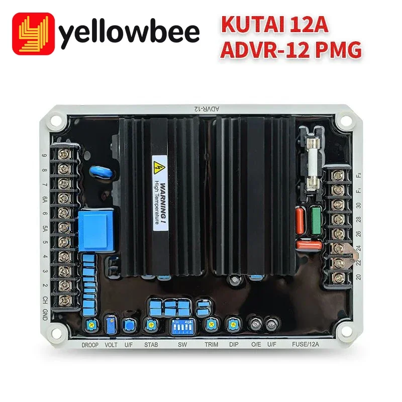 Imagem -04 - Kutai-regulador Automático Tensão Avr Advr12 Substituir Vr6 K65-12b K125-10b Avc125-10 Avc63-12 2024