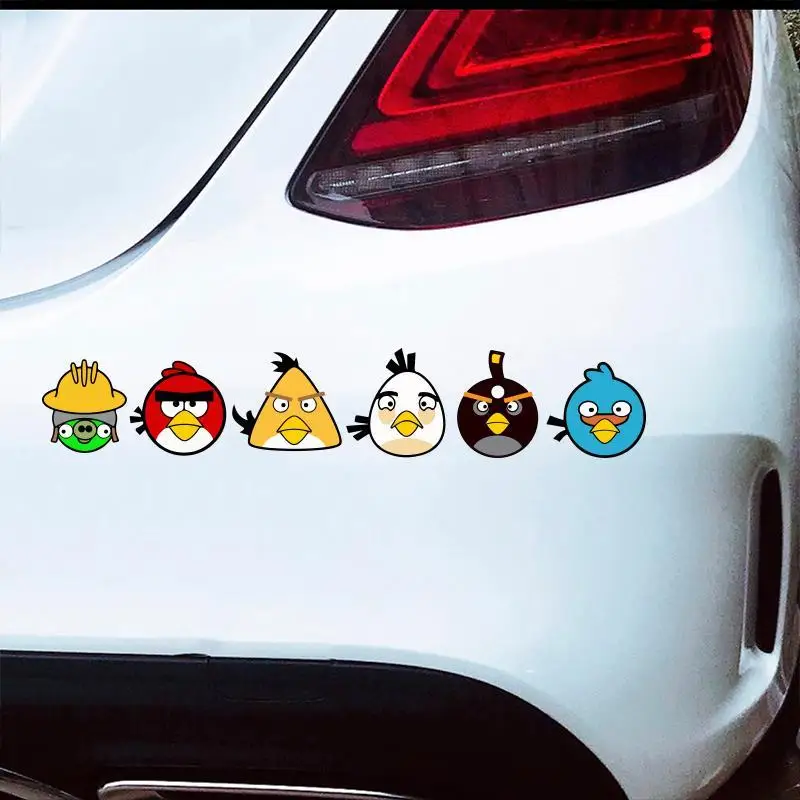 Angry Birds Cartoon Personalized Reflective Waterproof Car Sticker Creative Cartoon Character Scratch Cover Sticker Car Sticker