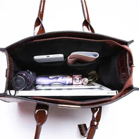 Luxury Crocodile Pattern Handbag ，Women Large Capacity Shoulder Bag， PU Leather Top-handle Bag， Brands Crossbody Bag Totes sac - Image 5