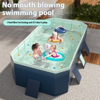 Inflatable-Free Swimming Pool No-Installation Water Play Pool Thickened Wear-Resistant Foldable Bathing Pool Outdoor Large Pool