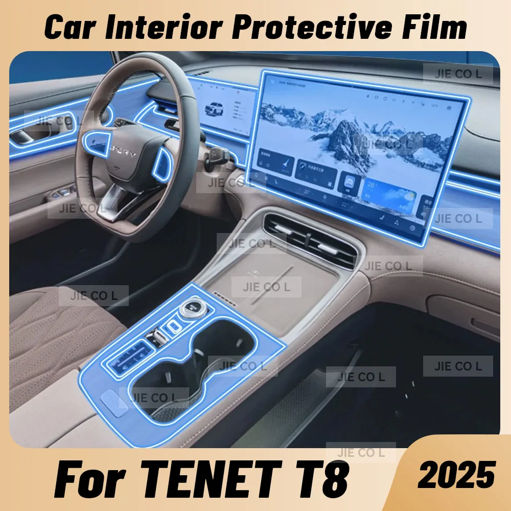 

Anti-scratch Car Interior Center Console Media Dashboard Navigation TPU Protector Film For TENET T8 2025