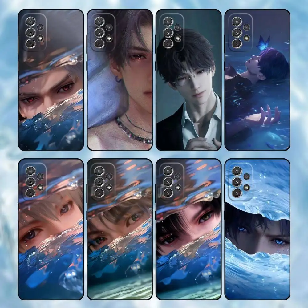 Funda de teléfono L-Love y deepspace para Samsung S25,S24,S21,S22,S23,S30,Ultra,S20,Plus,Fe,Note,10,9,5G, funda negra