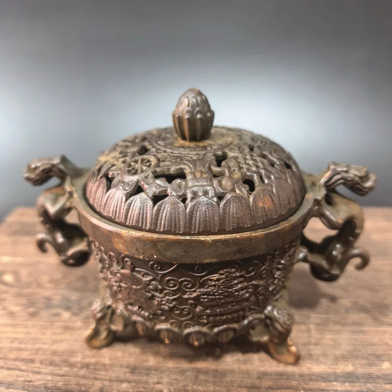 Manufacturer wholesale mini copper incense burner, home decoration small auspicious cloud incense burner, Boshan burner