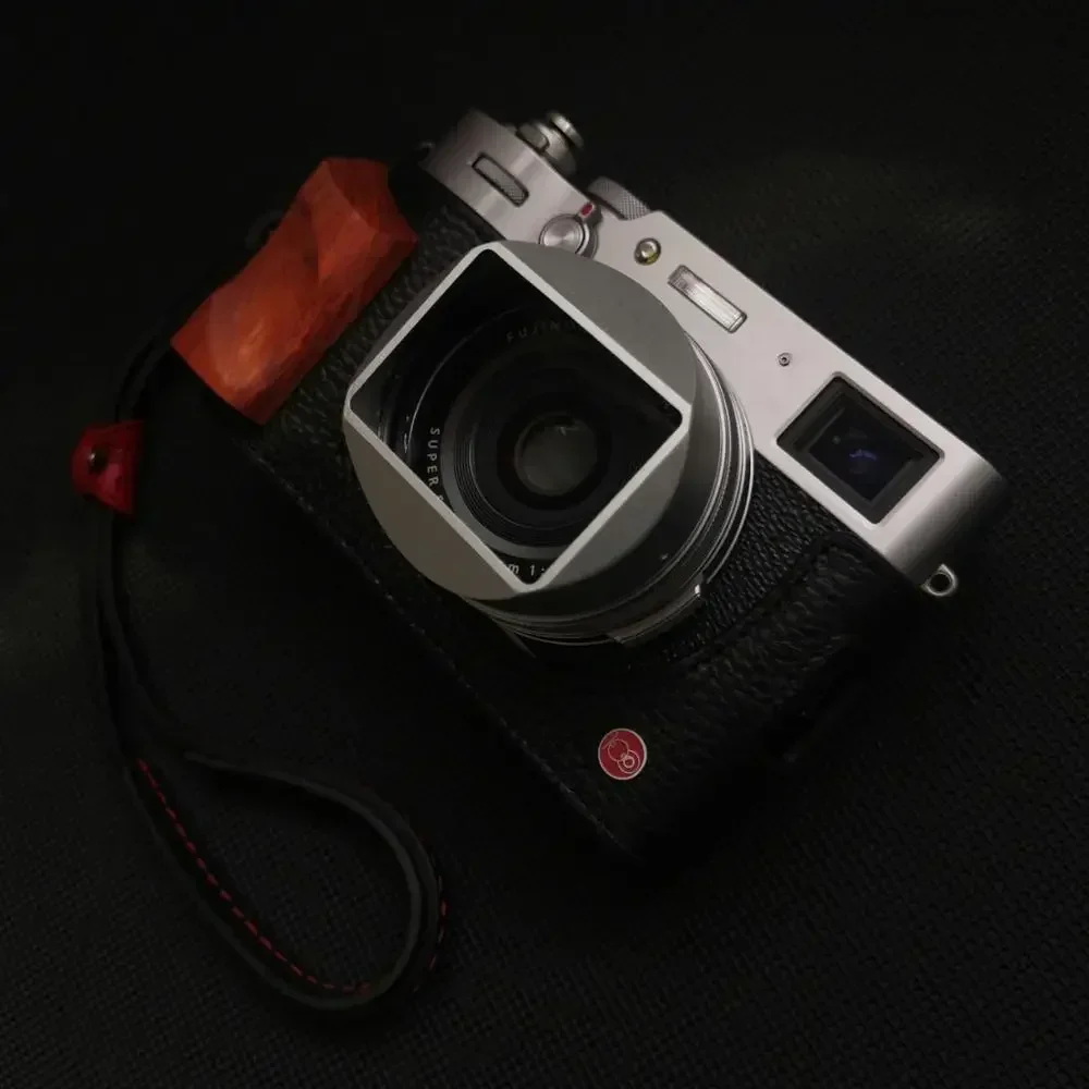 Metal Square Hood With 49nn Adapter Ring For Fujifilm FUJI X100V X100VI X100F Square Lens Hood with 49mm UV Filter