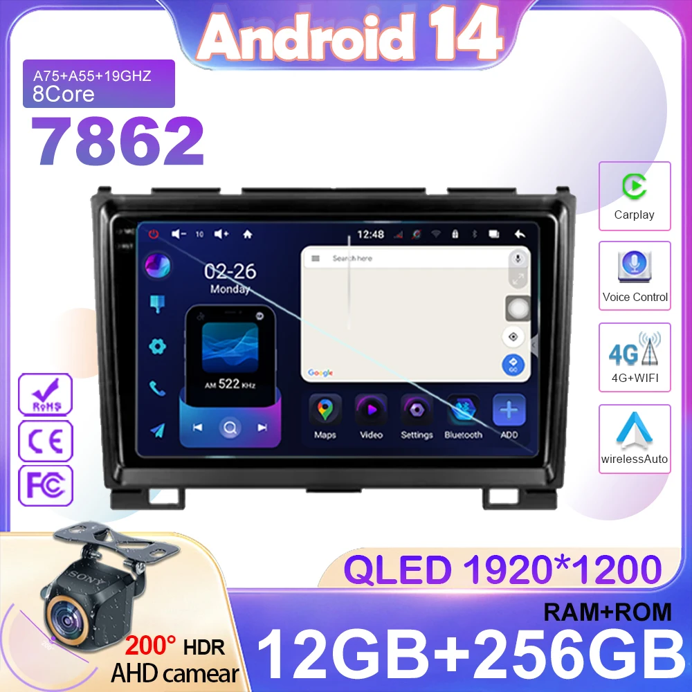 

Android 14 Carplay для Haval Hover Great Wall H3 H5 2011-2016 Автомагнитола стерео Мультимедийный видеоплеер навигация No 2din DVD